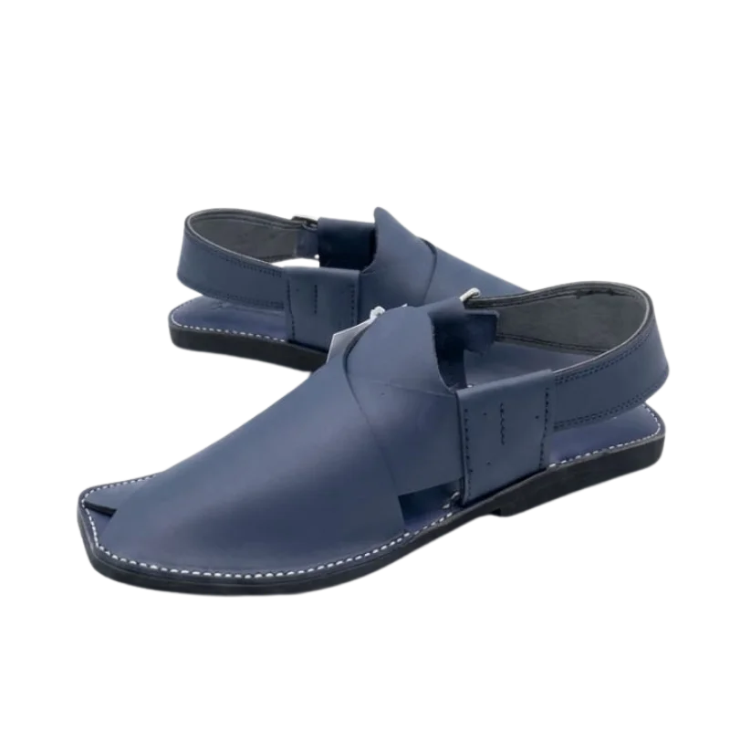 Chuwa Peshawari Chappal – Blue - Image 2