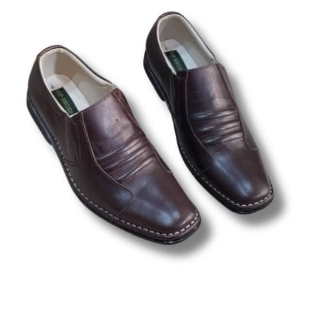 Peshlux Black Genuine Leather Shoes