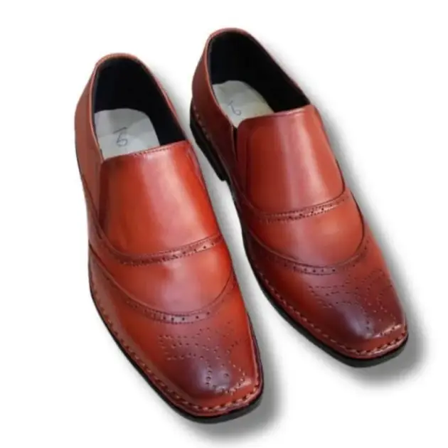 Peshlux Red Genuine Leather Shoes