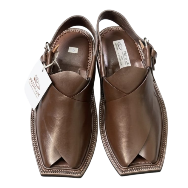 Gol T T-Shape Peshawari Chappal – Brown