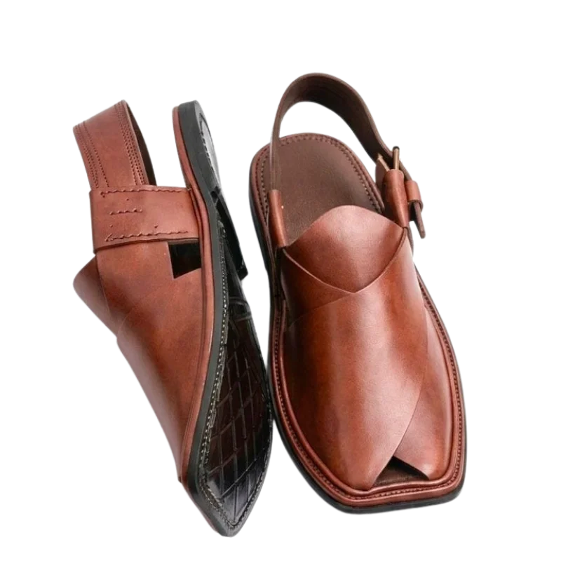 Gol T Peshawari Chappal – Red - Image 5