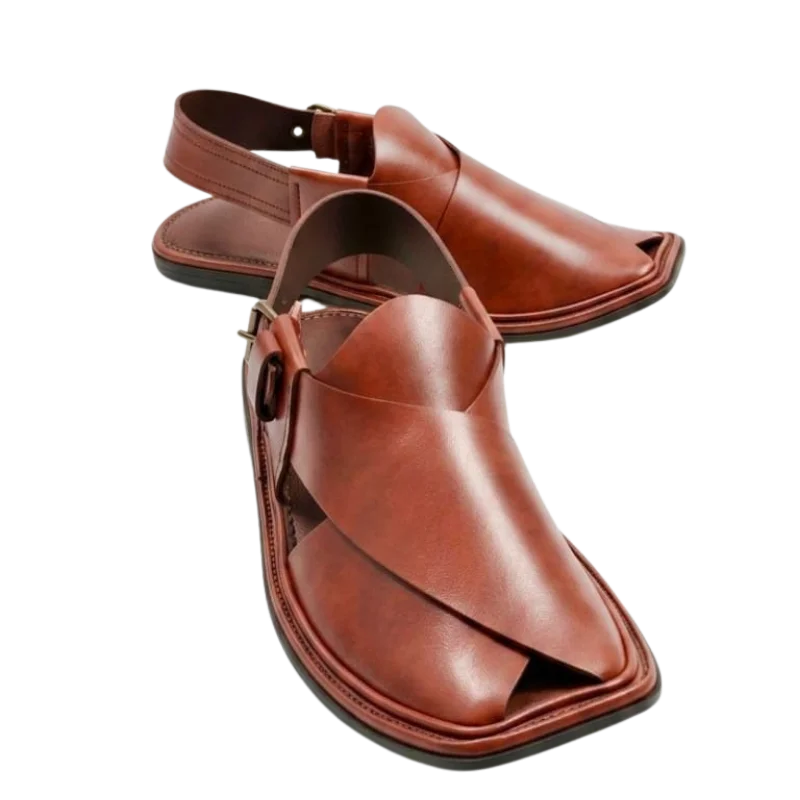 Gol T Peshawari Chappal – Red - Image 4