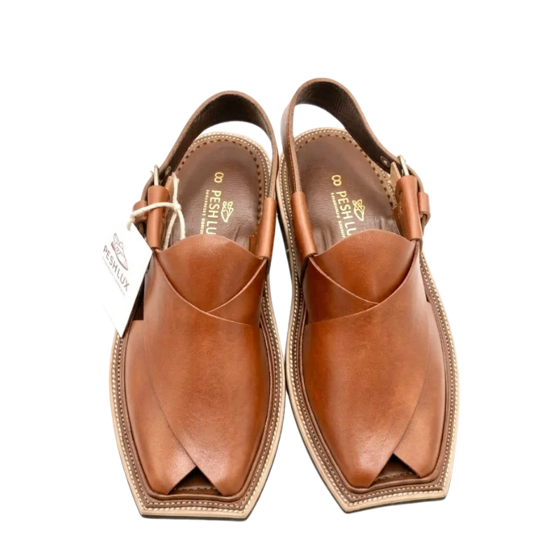 Gol T T-Shape Peshawari Chappal – Red - Image 3