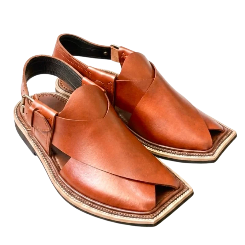 Gol T T-Shape Peshawari Chappal – Red