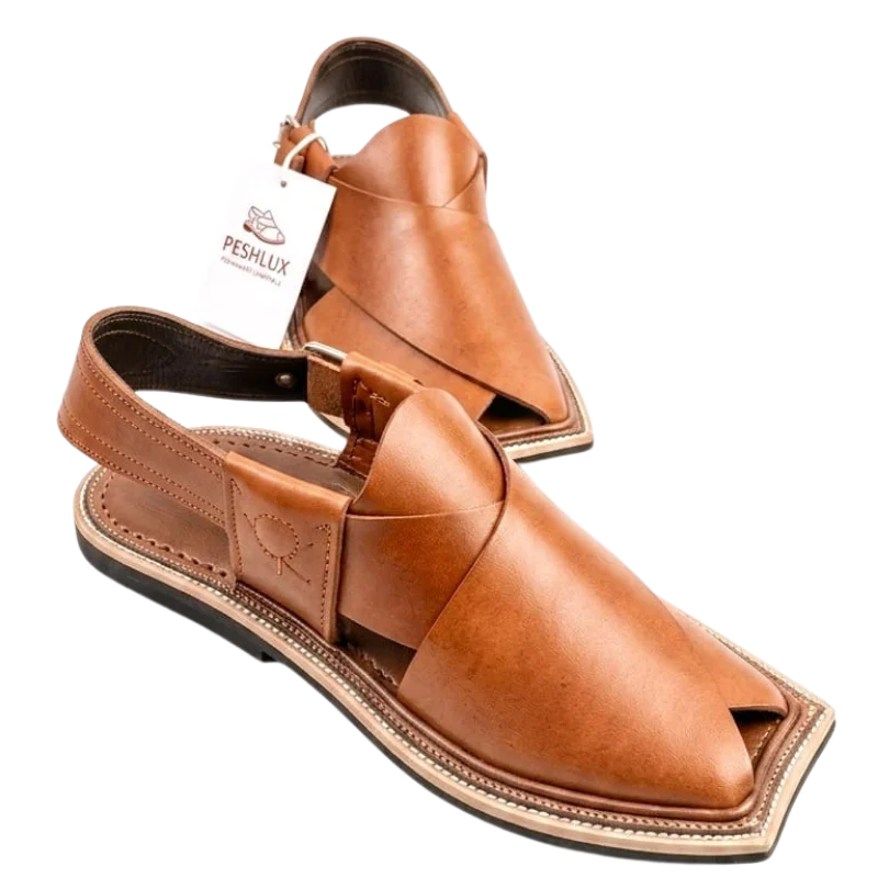 Gol T T-Shape Peshawari Chappal – Red - Image 2