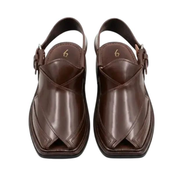 Gol T Takidar Peshawari Chappal – Takidar Brown