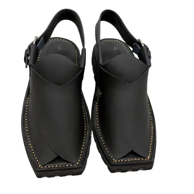 Vibram Sole Peshawari Chappal – Black