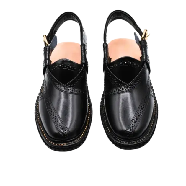 Norozi Peshawari Chappal – Black