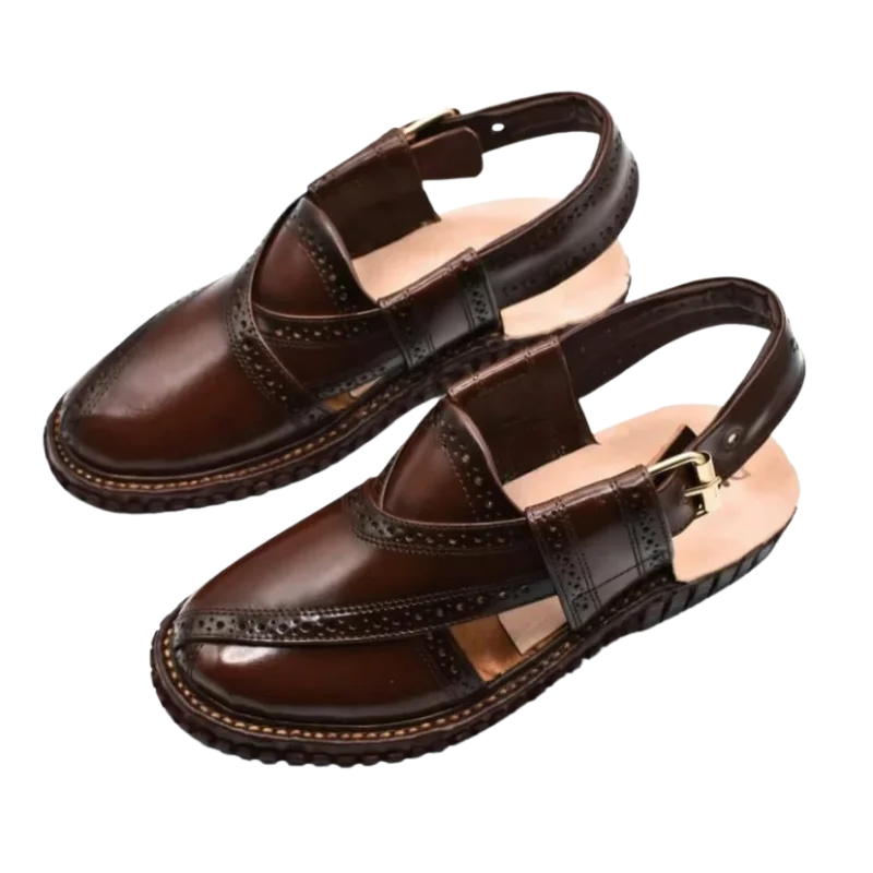 Norozi Peshawari Chappal – Dark Brown