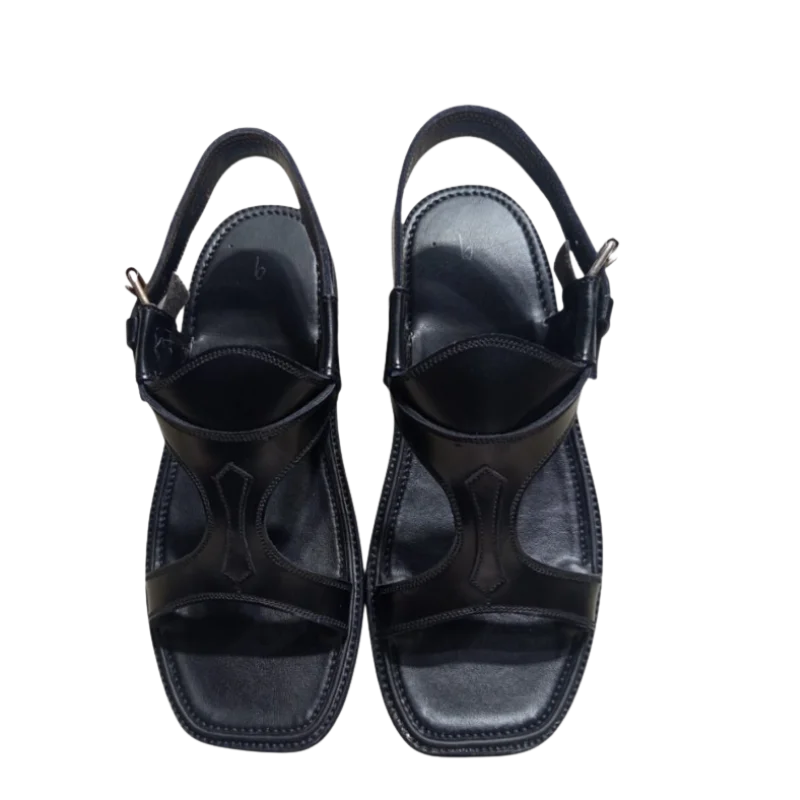 Panjadaar Peshawari Chappal – Black - Image 2