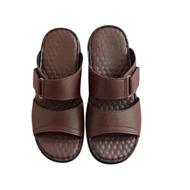 Leather Handmade Waterproof Peshawari Chappal  – Brown