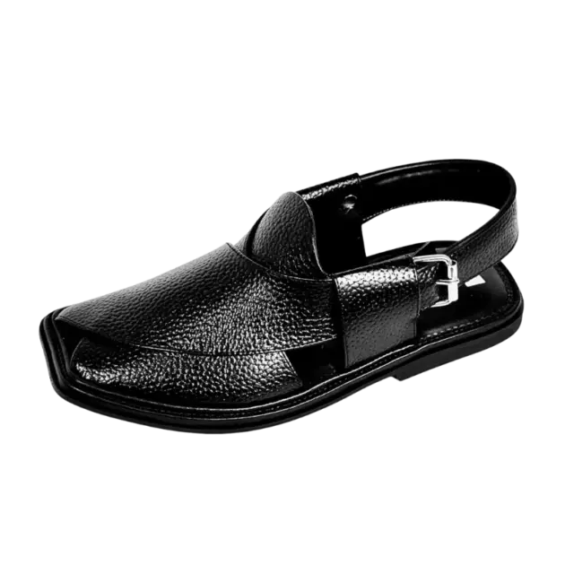 Smart Zalmi Peshawari Chappal – Dotted Black