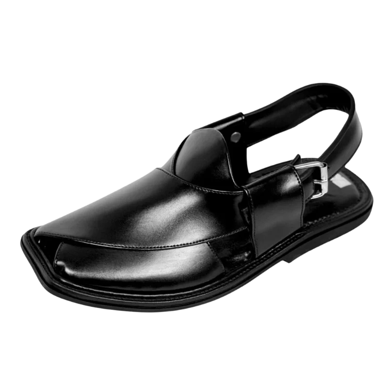 Smart Zalmi Peshawari Chappal – Simple Black