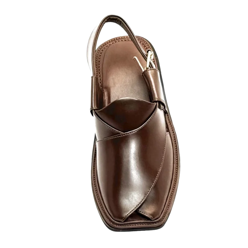 Smart Zalmi Peshawari Chappal – Simple Brown - Image 3