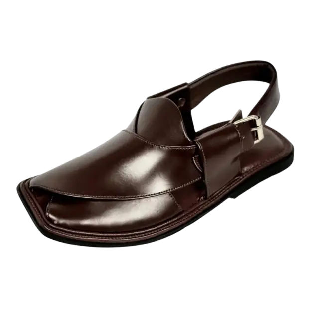 Smart Zalmi Peshawari Chappal – Simple Brown
