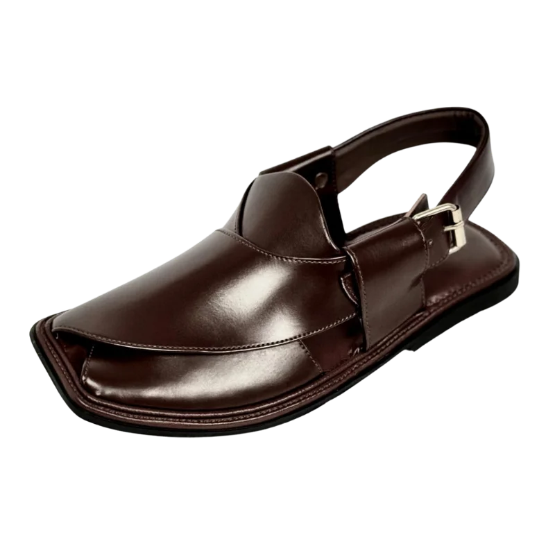 Smart Zalmi Peshawari Chappal – Simple Brown