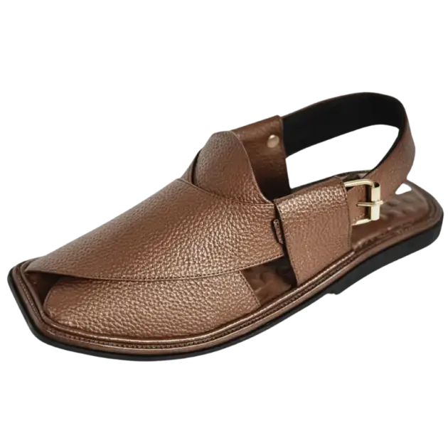 Smart Zalmi Peshawari Chappal – Dotted Light Brown
