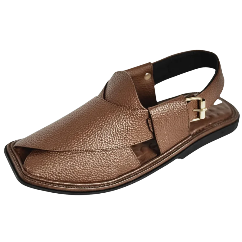 Smart Zalmi Peshawari Chappal – Dotted Light Brown