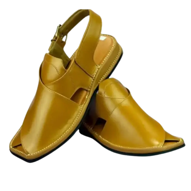 Zardari Peshawari Chappal – Golden