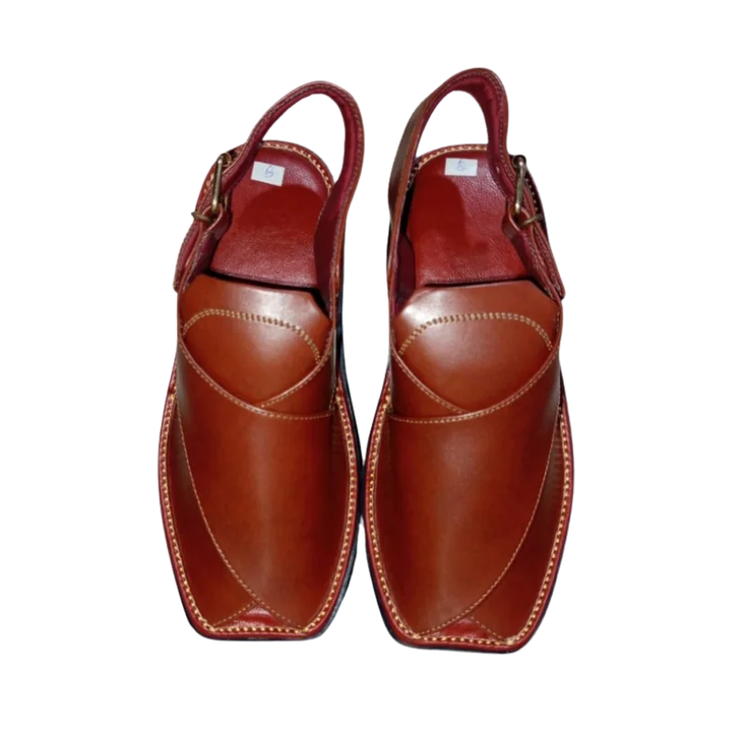 Zardari Peshawari Chappal – Red