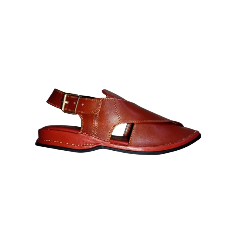 Zardari Peshawari Chappal – Red - Image 3