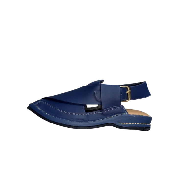 Zardari Peshawari Chappal – Blue - Image 3
