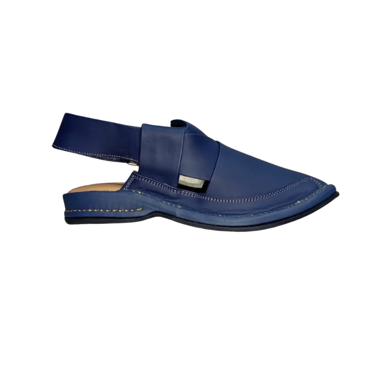 Zardari Peshawari Chappal – Blue - Image 4