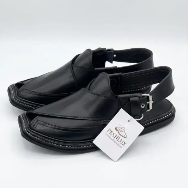 Triple Gear Peshawari Chappal – Black
