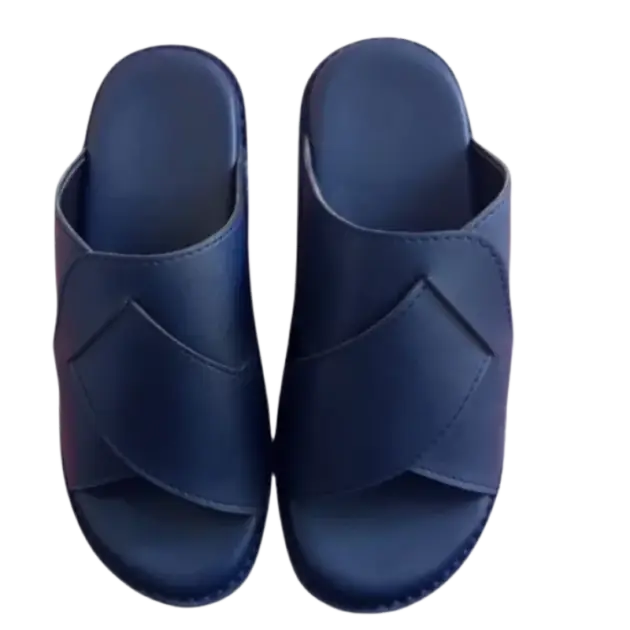 Leather Handmade Waterproof Peshawari Chappal  – Black