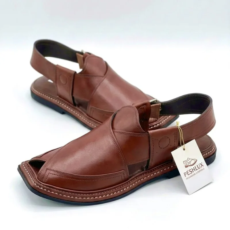 Triple Gear Peshawari Chappal – Orange - Image 3